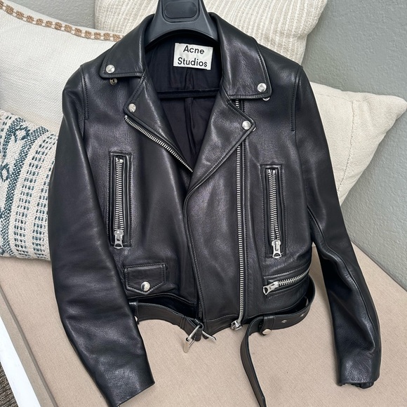 ACNE STUDIOS Leather biker jacket size36 - Picture 2 of 16